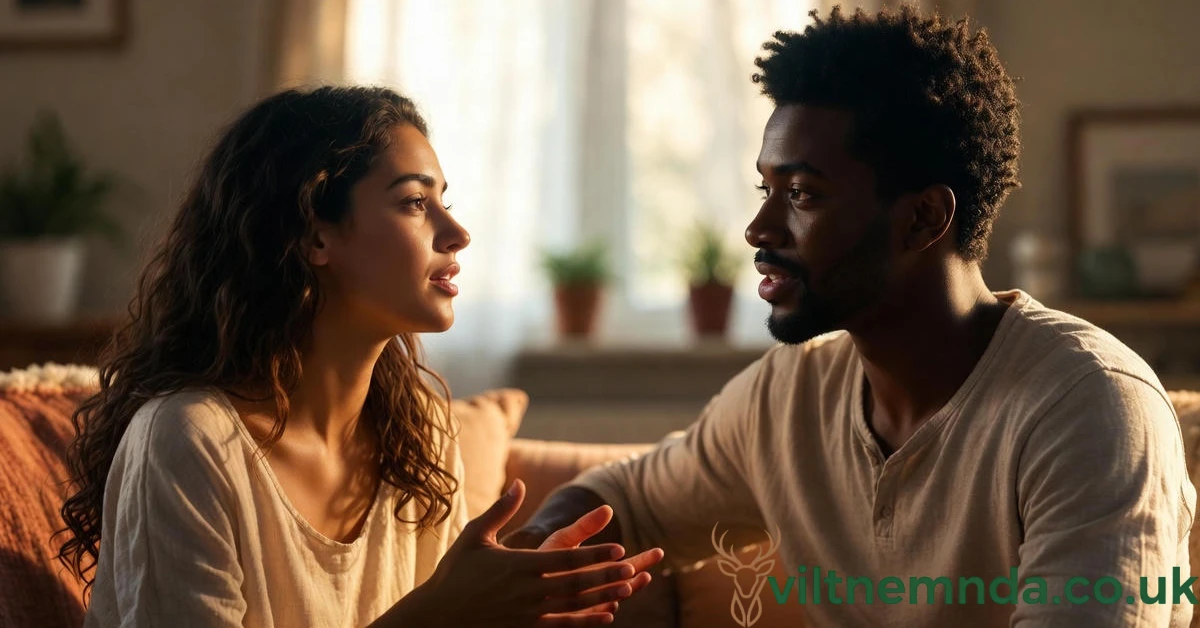 couple talking and building trust and communication in healthy relationship