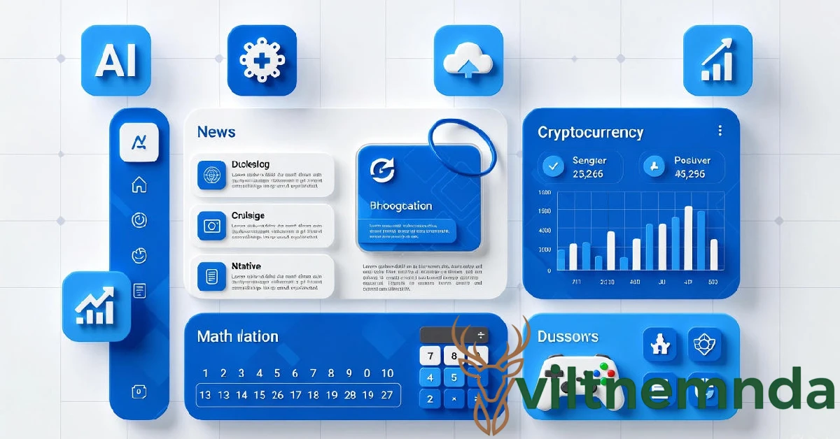 Numberlina.com platform interface showing news, crypto tools, math resources and gaming features