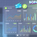 BOP444Money digital finance platform dashboard showing budgeting tools, cashback rewards, and earning opportunities interface