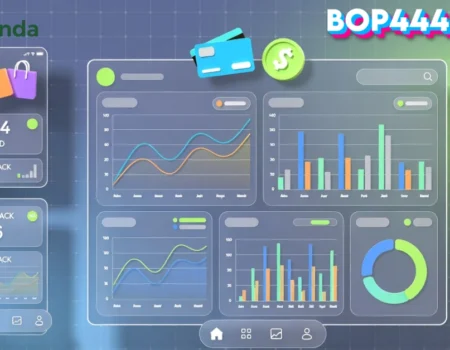 BOP444Money digital finance platform dashboard showing budgeting tools, cashback rewards, and earning opportunities interface