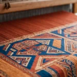 Bardoek traditional handwoven textile with vibrant geometric patterns and natural fibers on artisan loom