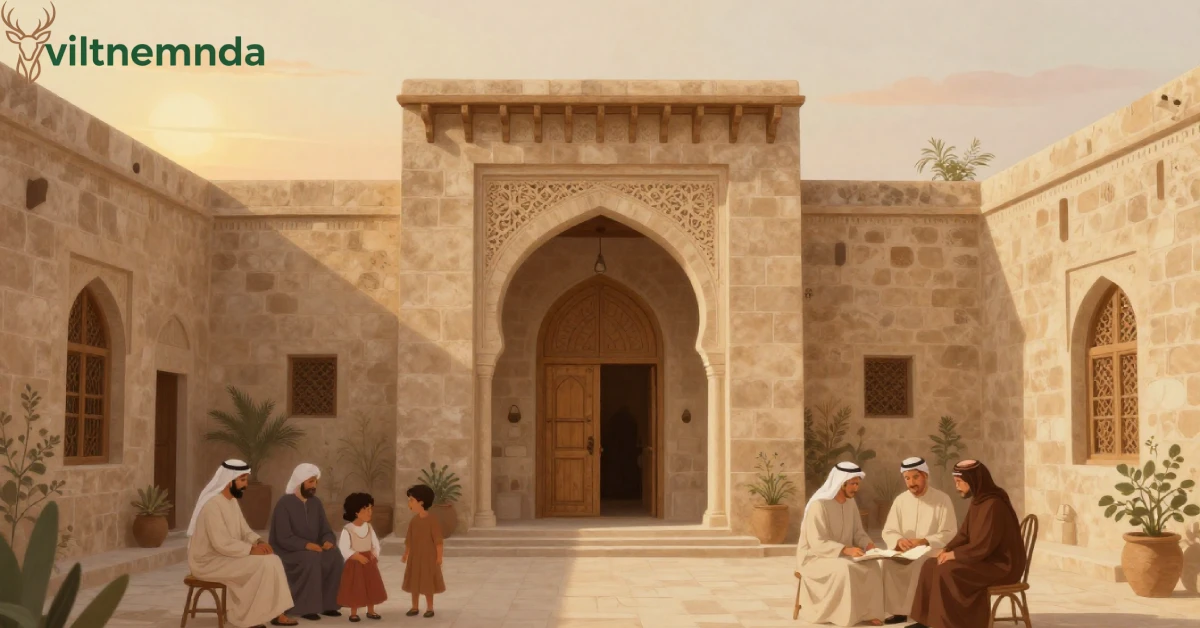 Beit Bart traditional ancestral home with courtyard showing family heritage and cultural architecture