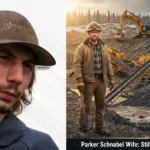 Parker Schnabel wife question - Gold Rush star remains unmarried in 2026 with blue silhouette mystery woman and mining site background