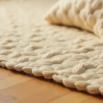 Natural Wollmatten wool mat showing texture and fibers for home insulation and yoga use
