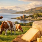 Ayrshire place of origin: red and white dairy cattle and Dunlop cheese from Scotland's historic County of Ayrshire