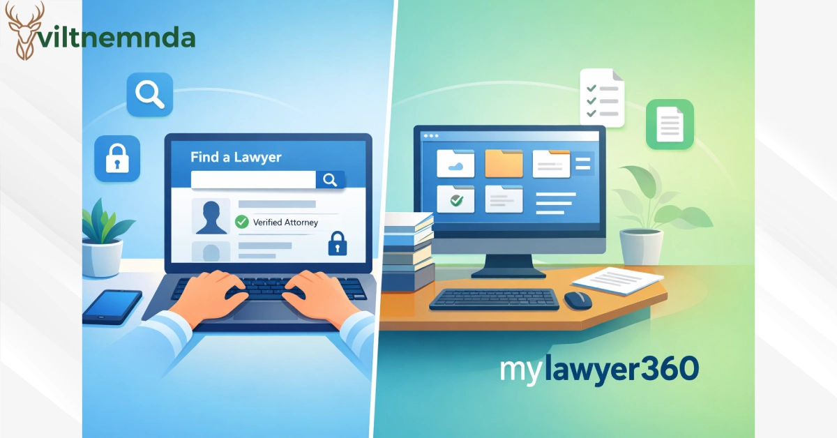 mylawyer360 platform interface showing lawyer-client matching and practice management tools for legal services