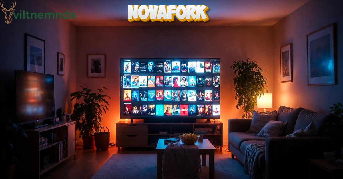 A home cinema setup showing movie streaming options as an alternative to novafork.