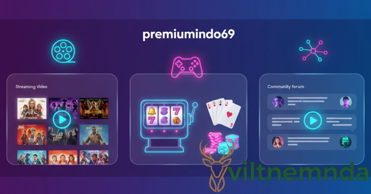 premiumindo69 platform dashboard showing streaming gaming community features for digital entertainment and user engagement