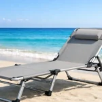 tumbons portable foldable outdoor seating chair for beach and patio use