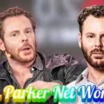 Sean Parker portrait showing the tech entrepreneur who built a 3 billion dollar net worth through Facebook, Napster, and tech investments