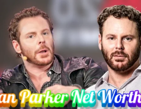 Sean Parker portrait showing the tech entrepreneur who built a 3 billion dollar net worth through Facebook, Napster, and tech investments