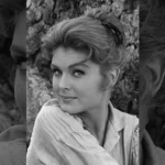 Patricia Blair black and white portrait photo, classic TV actress known for Daniel Boone