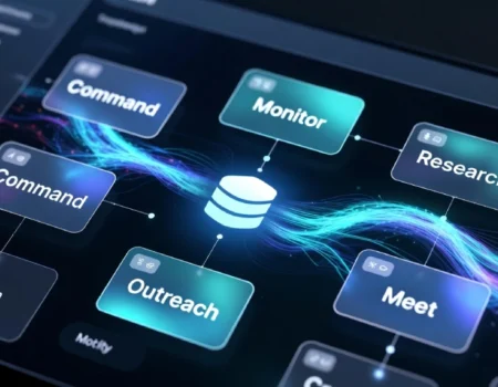 rox.com products catalog interface displaying connected AI revenue agents and warehouse-native dashboard