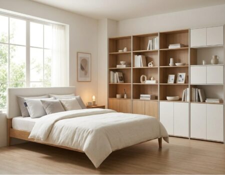 tranzzquil adjustable memory foam pillow on a bed providing neck and shoulder support for a comfortable night’s sleep