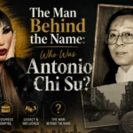 Antonio Chi Su and Lyn May biographical banner featuring his life story and business empire.